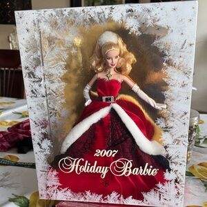 Barbie Holiday Doll in Red and White Gown
